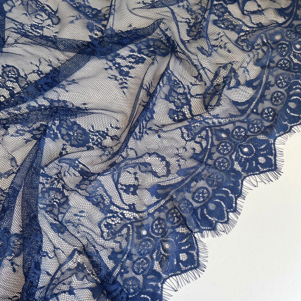 French Dantel Hijab - Blue