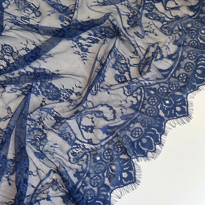 French Dantel Hijab - Blue