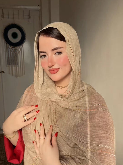 Dotted Thai Hijab - Beige