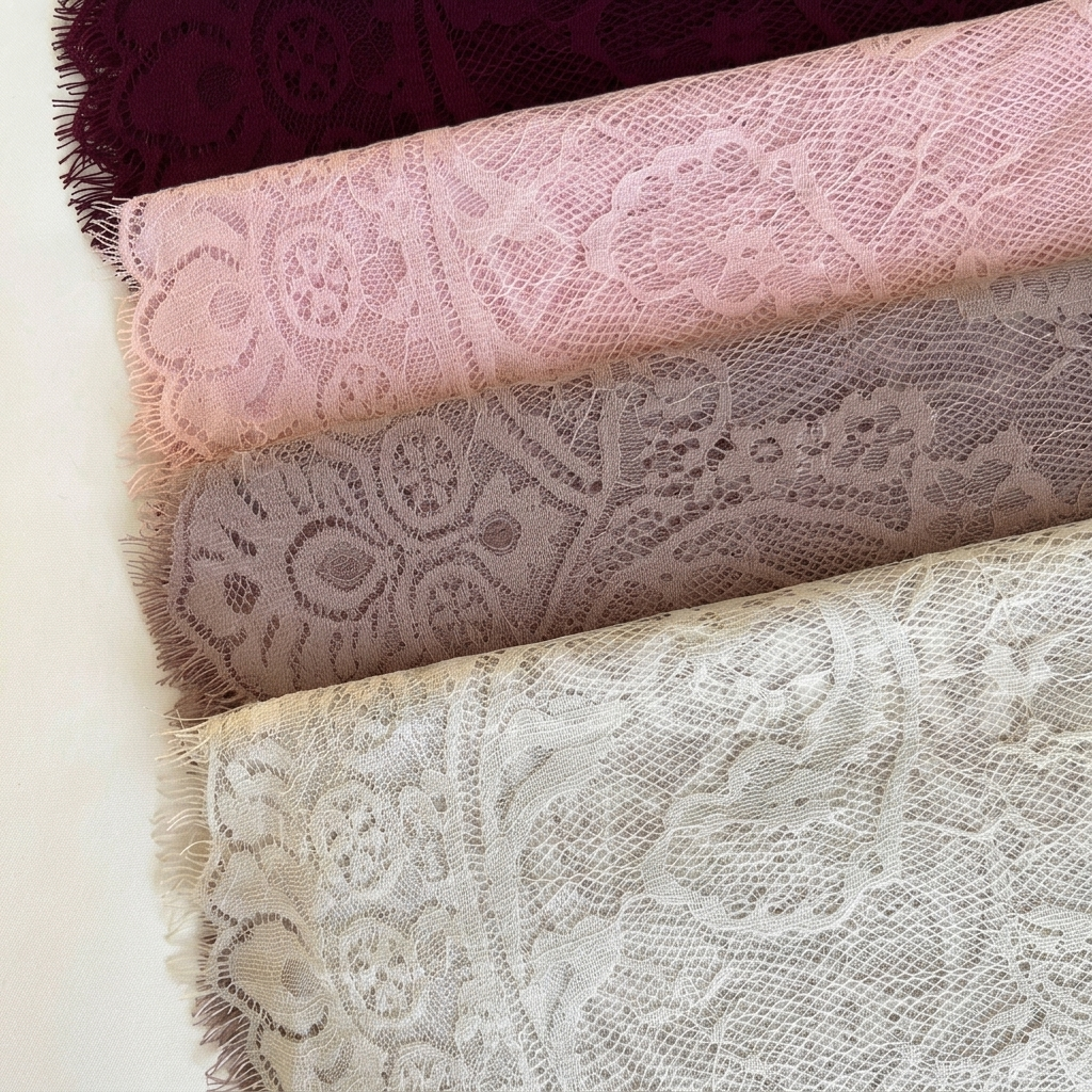 French Dantel Hijab - pink shades