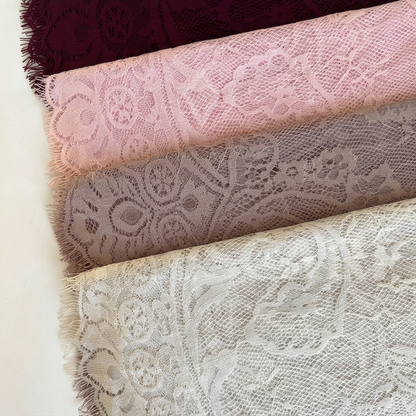 French Dantel Hijab - pink shades