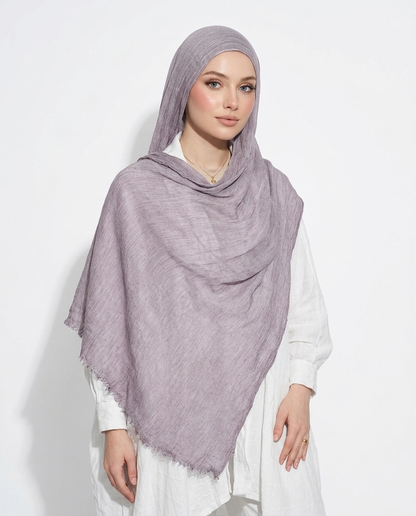 Ruffled Thai Hijab - Lilac