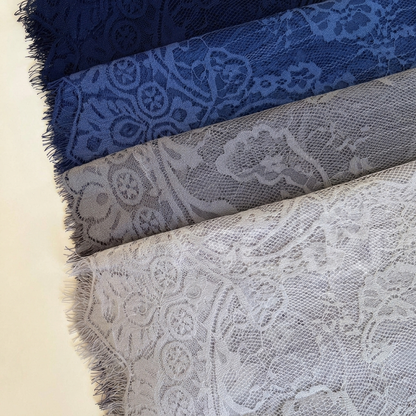 French Dantel Hijab - blue shades